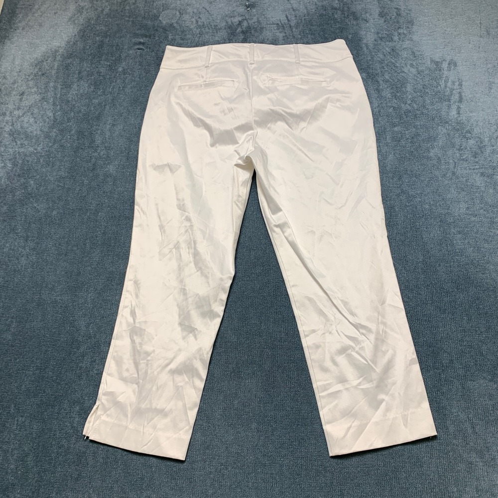 7th Avenue New York & Company Design Studio Pants Womens 10 White Straight Leg - Picture 12 of 16